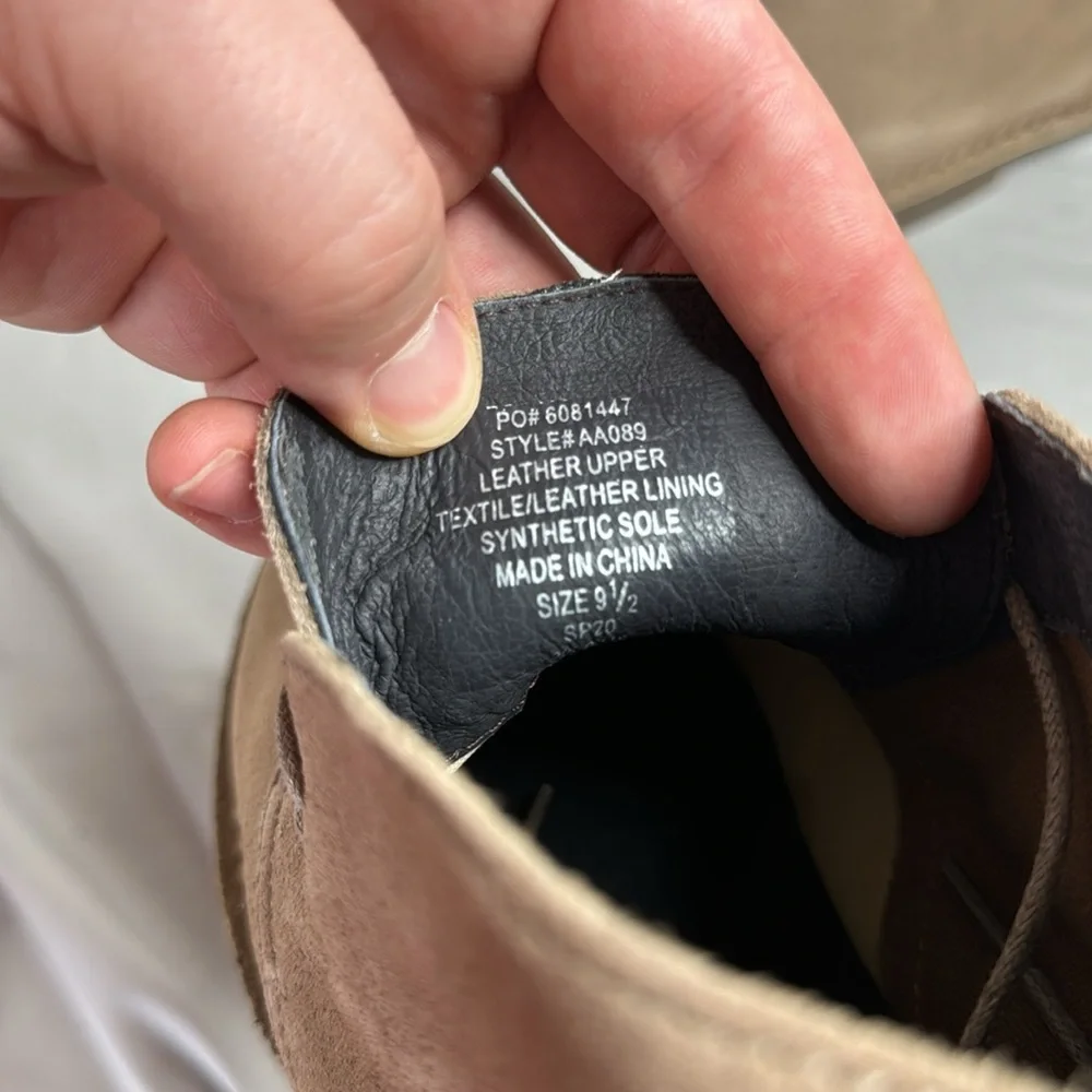 J. Crew Factory Suede desert chukka boots in Taupe